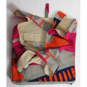 Cabas en coton upcycling Combination Fuchsia