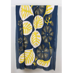 foulard Coton Bio Equateur Marine