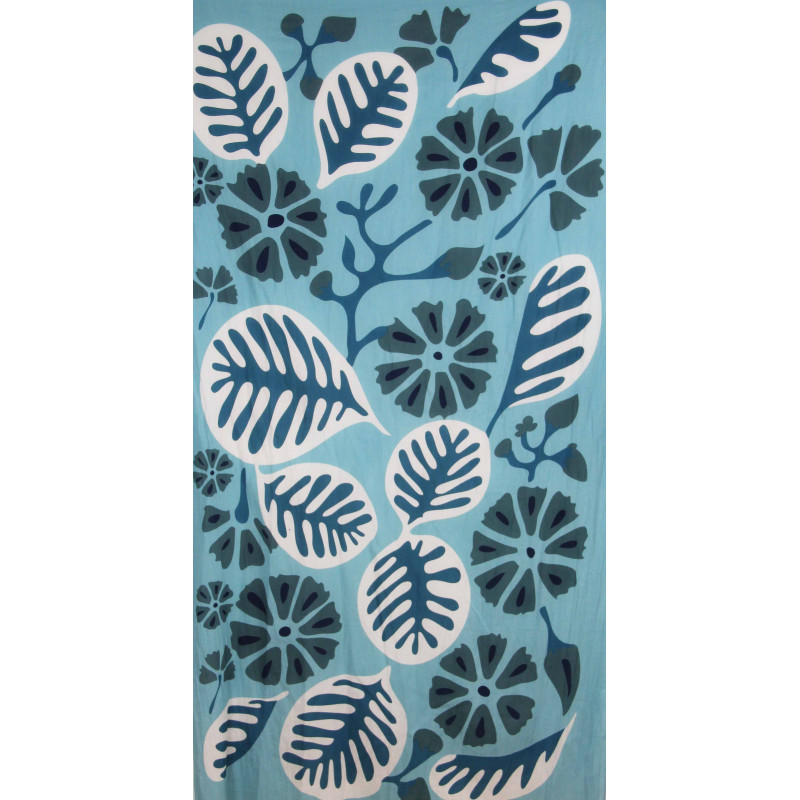 foulard Coton Bio Equateur Bleu