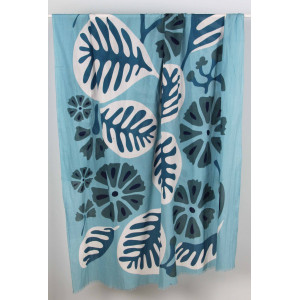 foulard Coton Bio Equateur Bleu