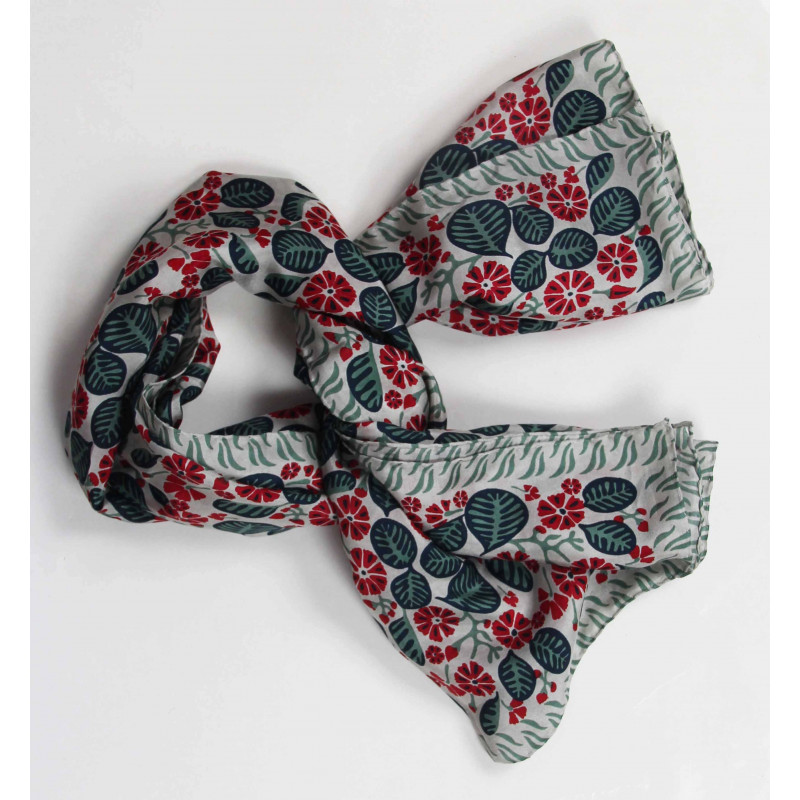 Carre Soie Bahia Rouge Red