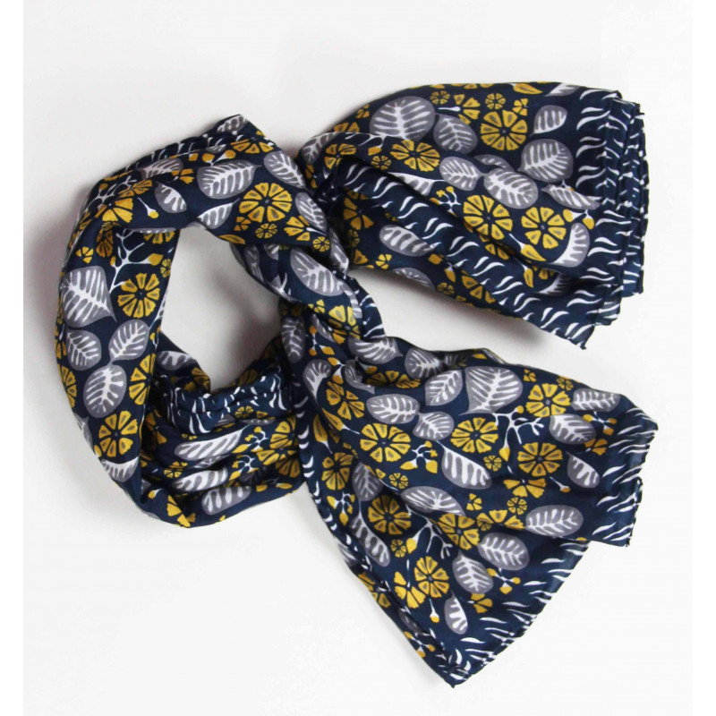 Carre Soie Bahia Marine Navy