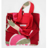 Cabas en coton upcycling Onirique Rouge Red