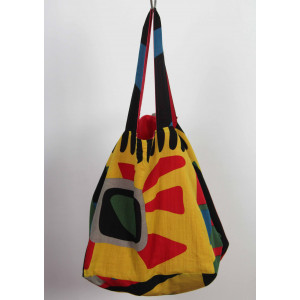 Cabas en coton upcycling Sunshine Noir