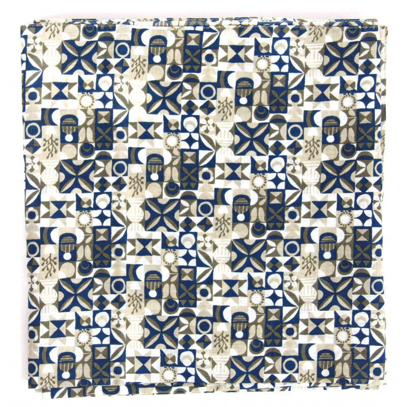 Carré Coton Malmo Marine Navy