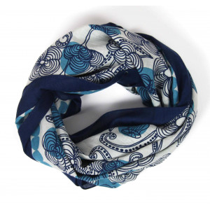 Carré Coton Burma Bleu Blue