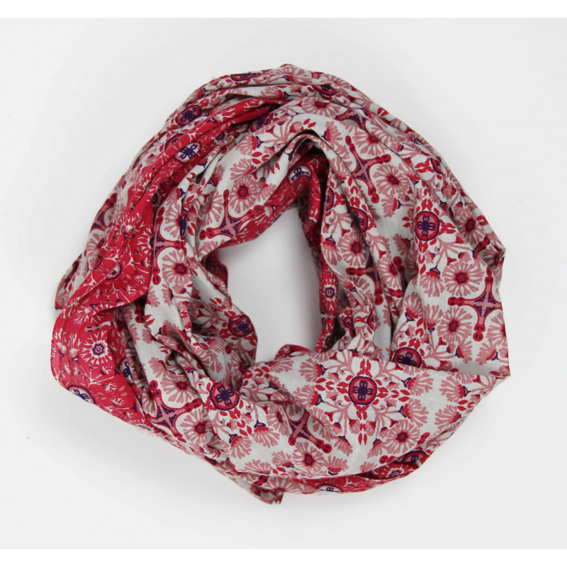 Foulard Coton Bio Tetouan Rose Pink