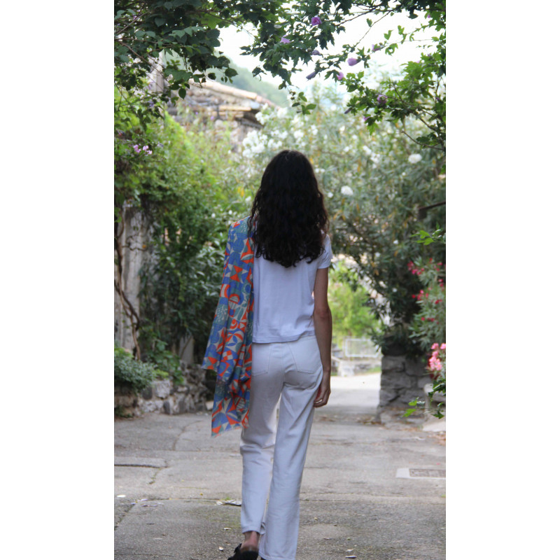 Foulard Coton Bio Bergen Orange