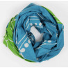Foulard Coton Bio Mekong Bleu Blue