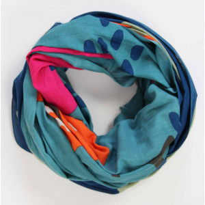 Foulard Coton Bio Cap Breton marine Navy