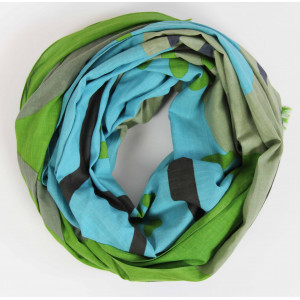 Foulard Coton Bio Cap Breton Vert Green
