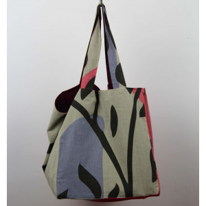 Cabas en coton upcycling Sycomore Fuchsia