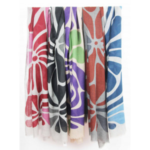 Wool Scarf Gardenia Rouge Red