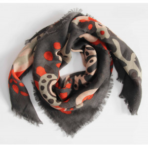 Carré Laine Girandole Marron Brown