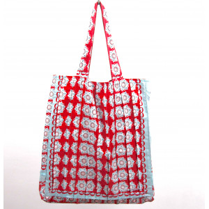 Upcycling Silk Bag Musette Daisy Rouge