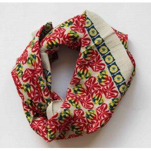 Carre Coton Bio Heidi rouge