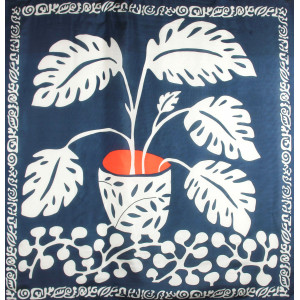 Carré Soie Panama Marine