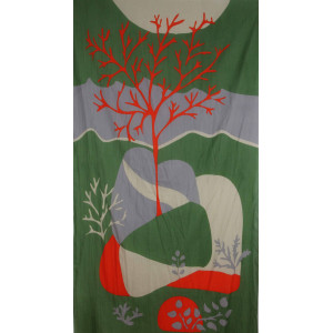 foulard Coton Bio Luna Kaki