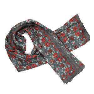 Carré Soie Nina Marron